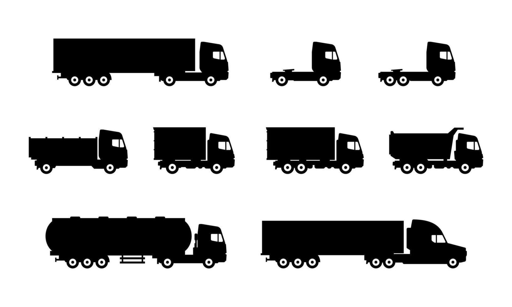 Trucking silhouette illustration. Suitable for shipping delivery and cargo express transportation. vector