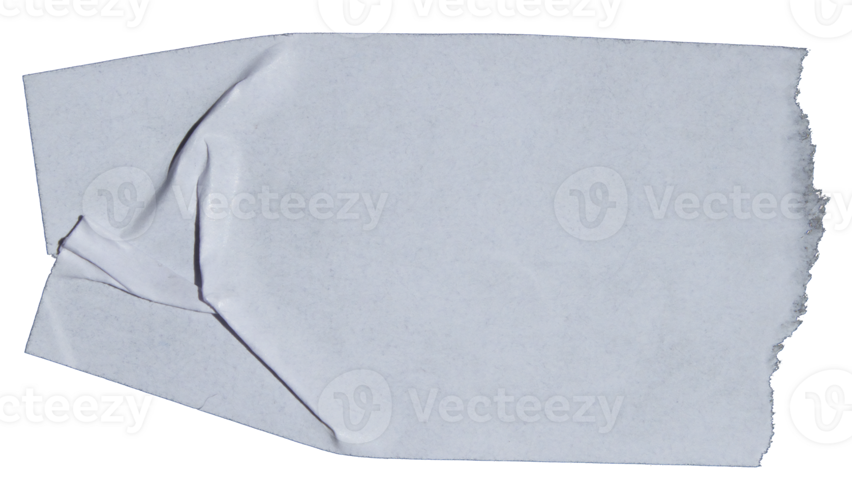 Adhesive white ripped paper tape with transparent background cut out design element png