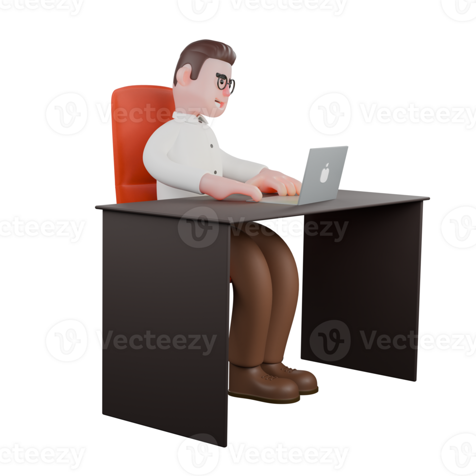 Sociologist Male Professional. A male sociologist is sitting on his desk chair while operating a laptop. Social Research Model png