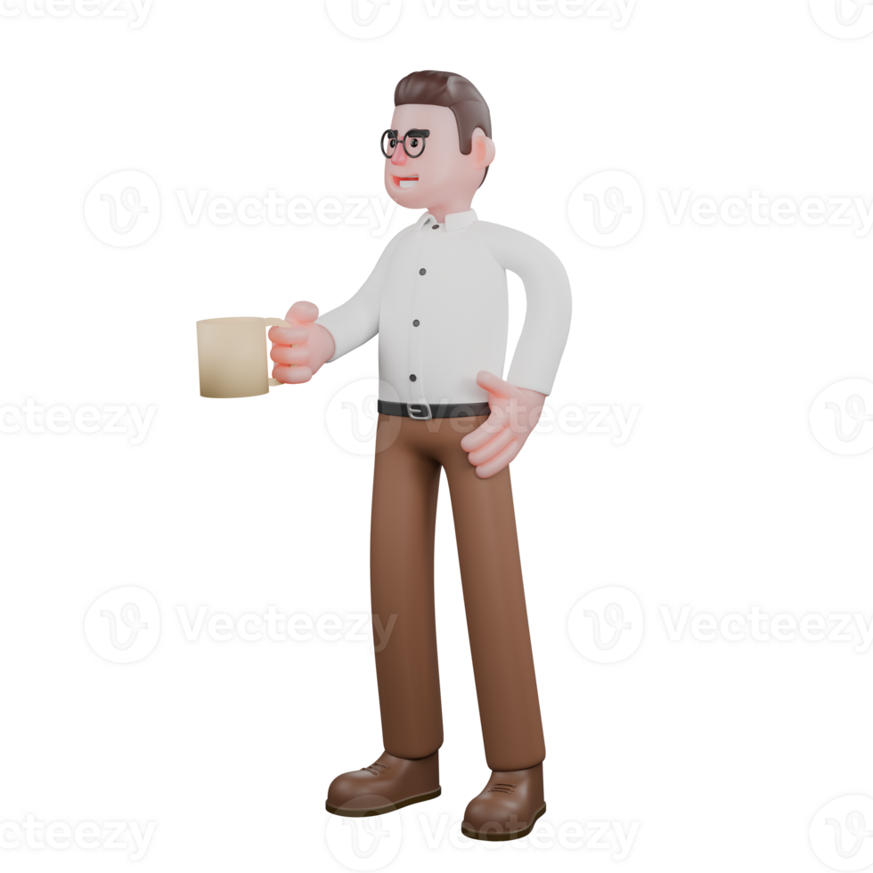 Male Sociologist in Societal 3D. A male sociologist stands holding a glass. Societal png