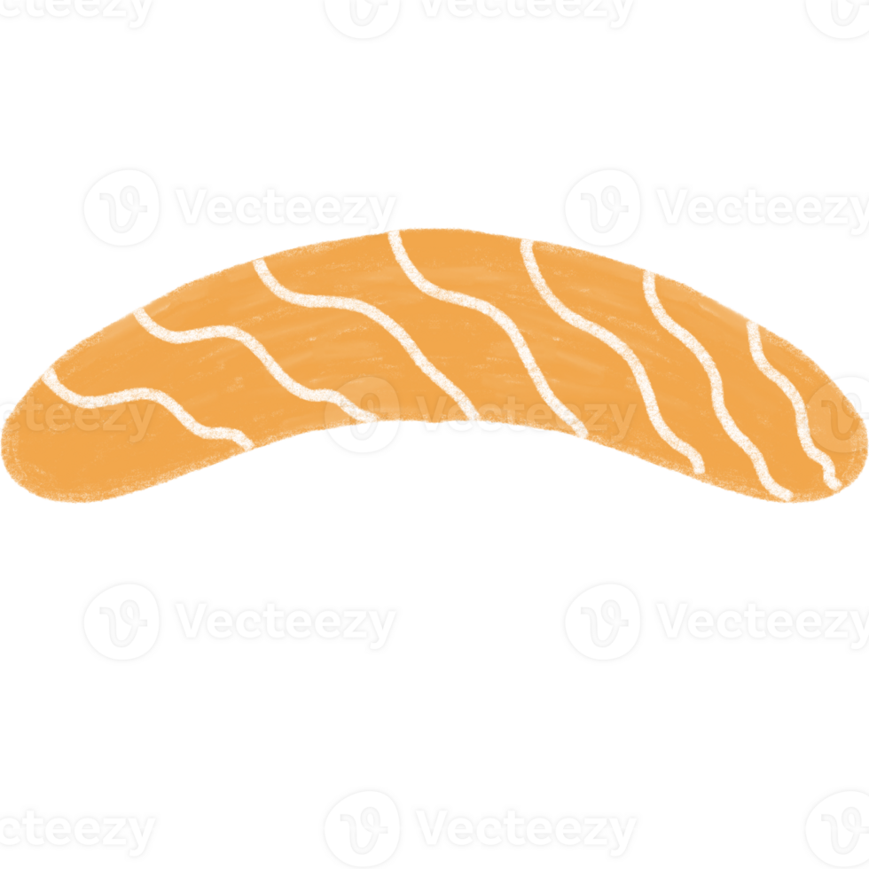 Raw salmon sushi png