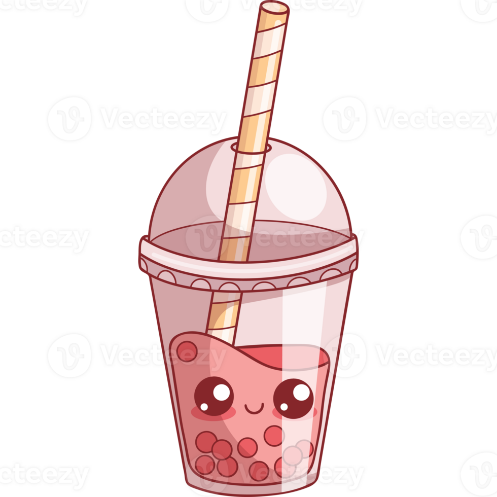 Glass of Bubble Tea character png