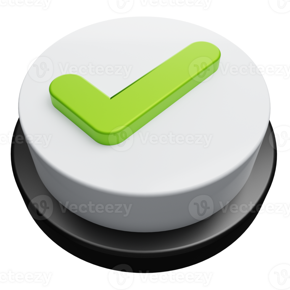 Accept Button 3D Illustration png