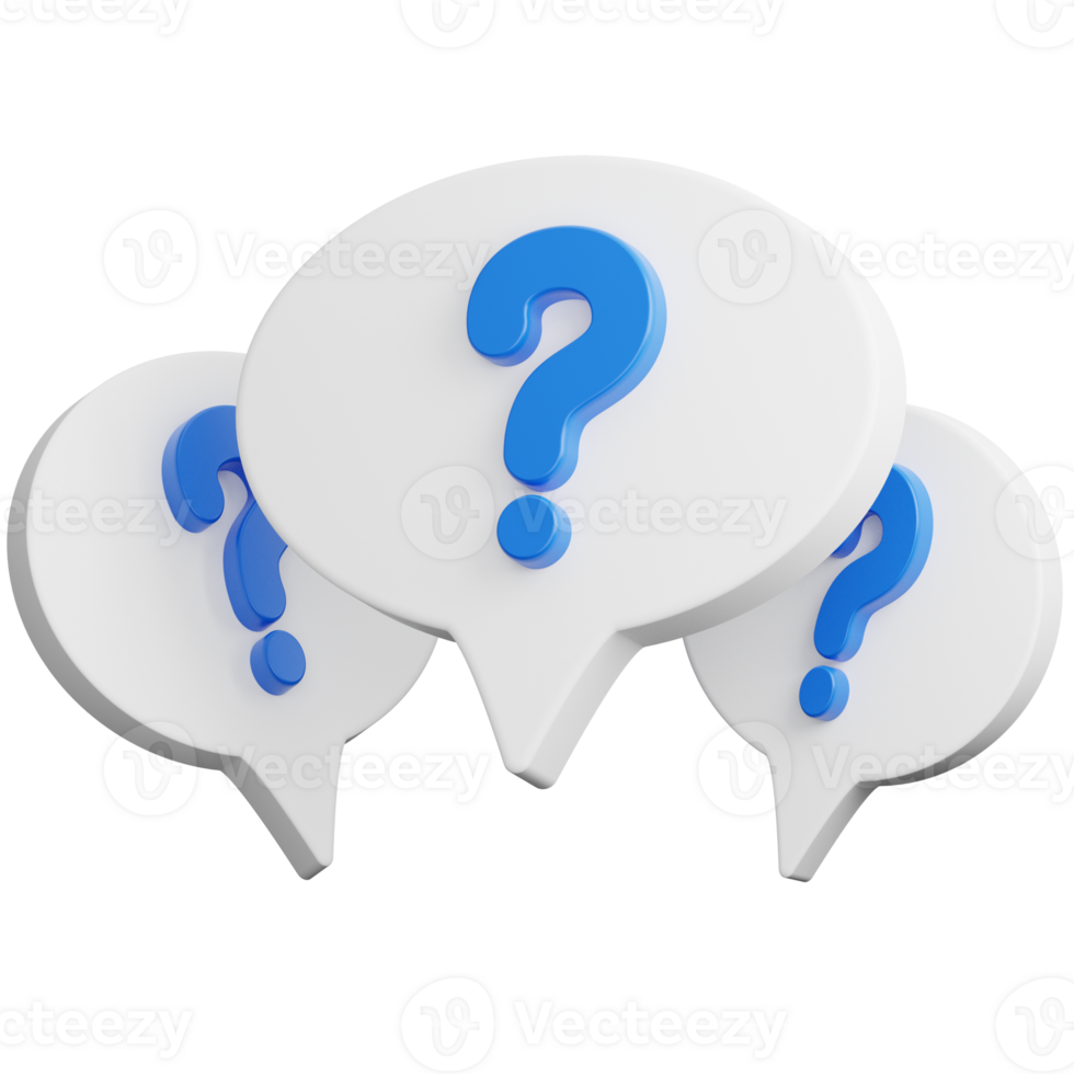 Interview Question 3D Illustration png