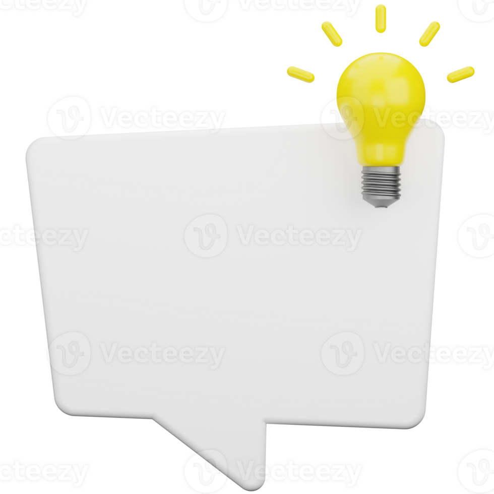 Insightful Message 3D Illustration png