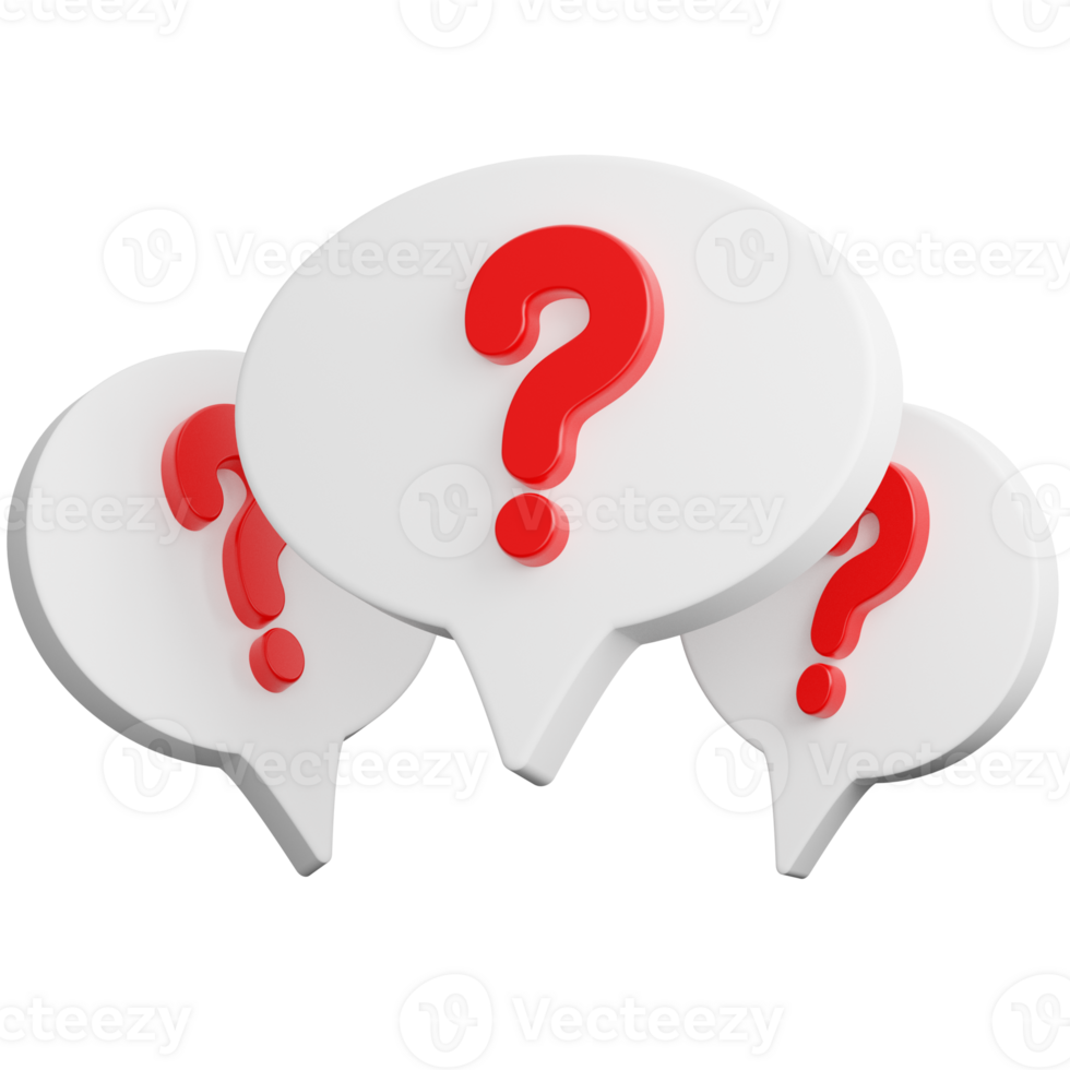 Assistance Bubble Chat 3D Illustration png