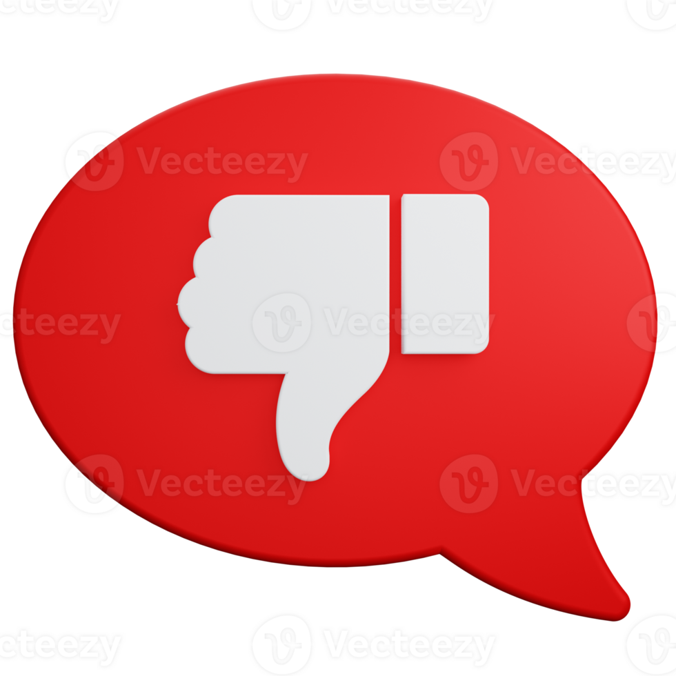 Negative Feedback 3D Illustration png