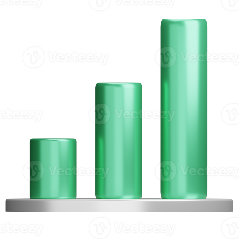 Growth Chart 3D Illustration png