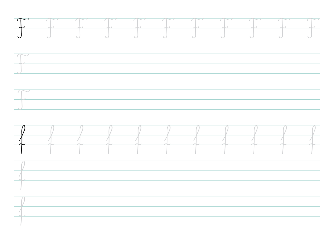 Letter F for kids to practice png