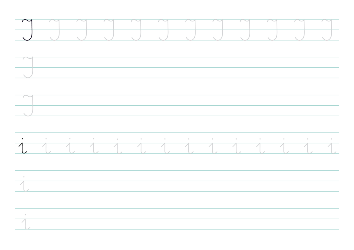 Letter I for kids to practice png