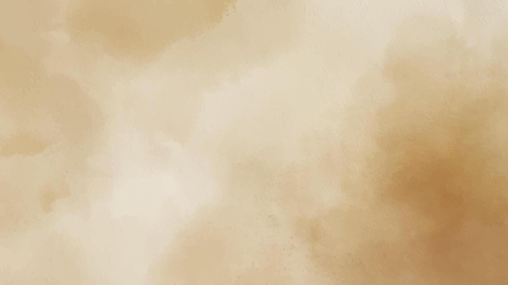 Abstract horizontal watercolor orange background. Brown hand drawn texture. Brush stroked painting pastel color watercolour vector