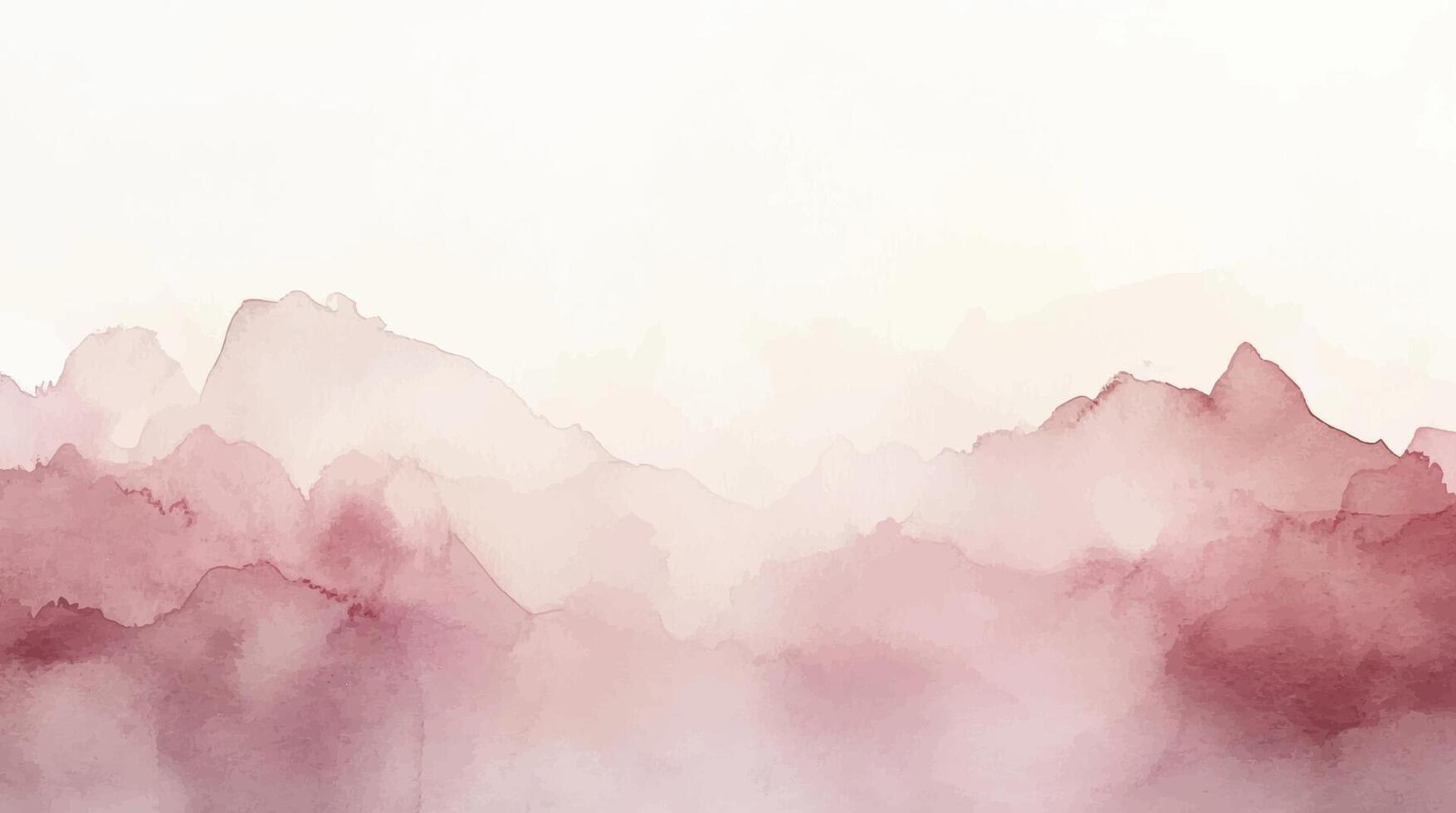 Abstract horizontal watercolor background in pink purple. Hand drawn texture. Brush stroked painting pastel color watercolour vector
