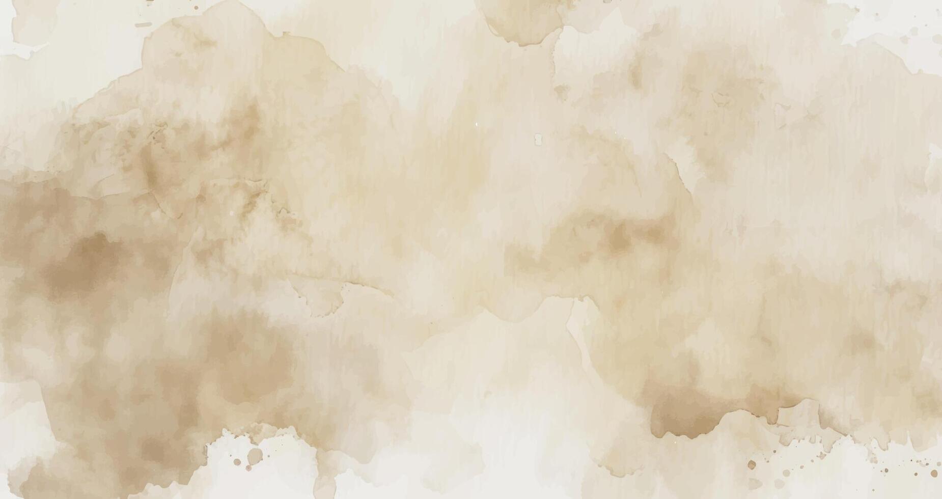 Abstract horizontal watercolor nordic style background. Hand drawn texture. Brush stroked painting pastel golden brown color vector