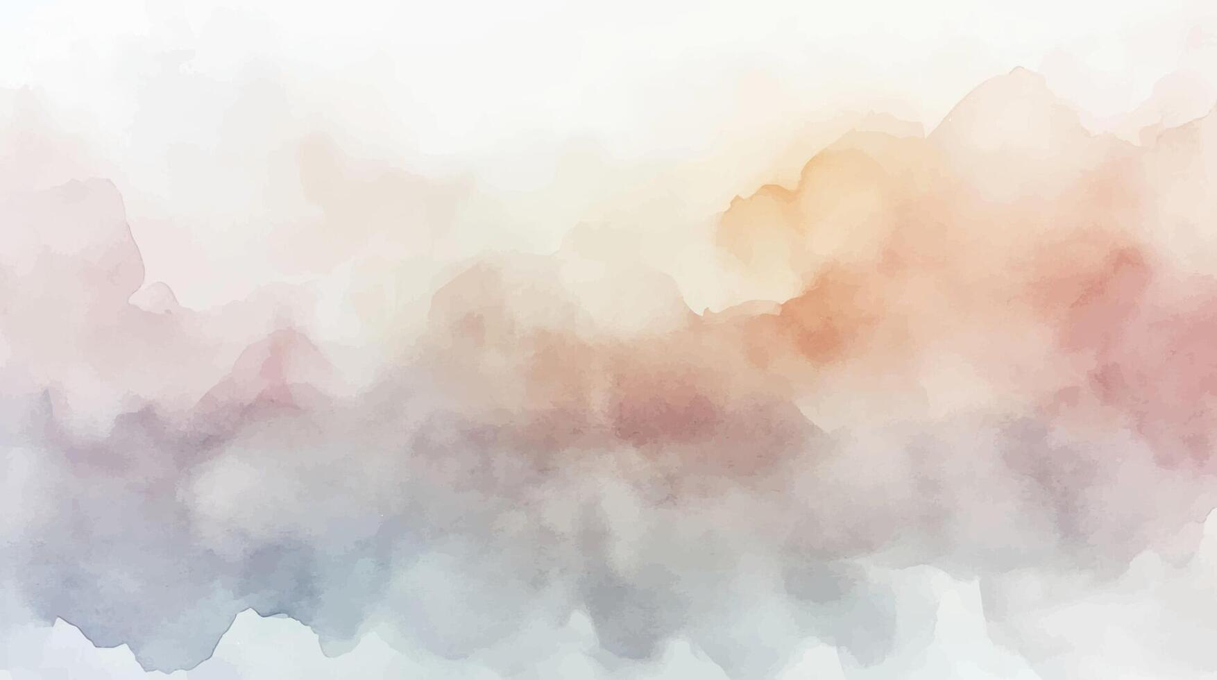 Abstract horizontal watercolor background purple beige pink color. Hand drawn texture. Brush stroked painting pastel color watercolour vector