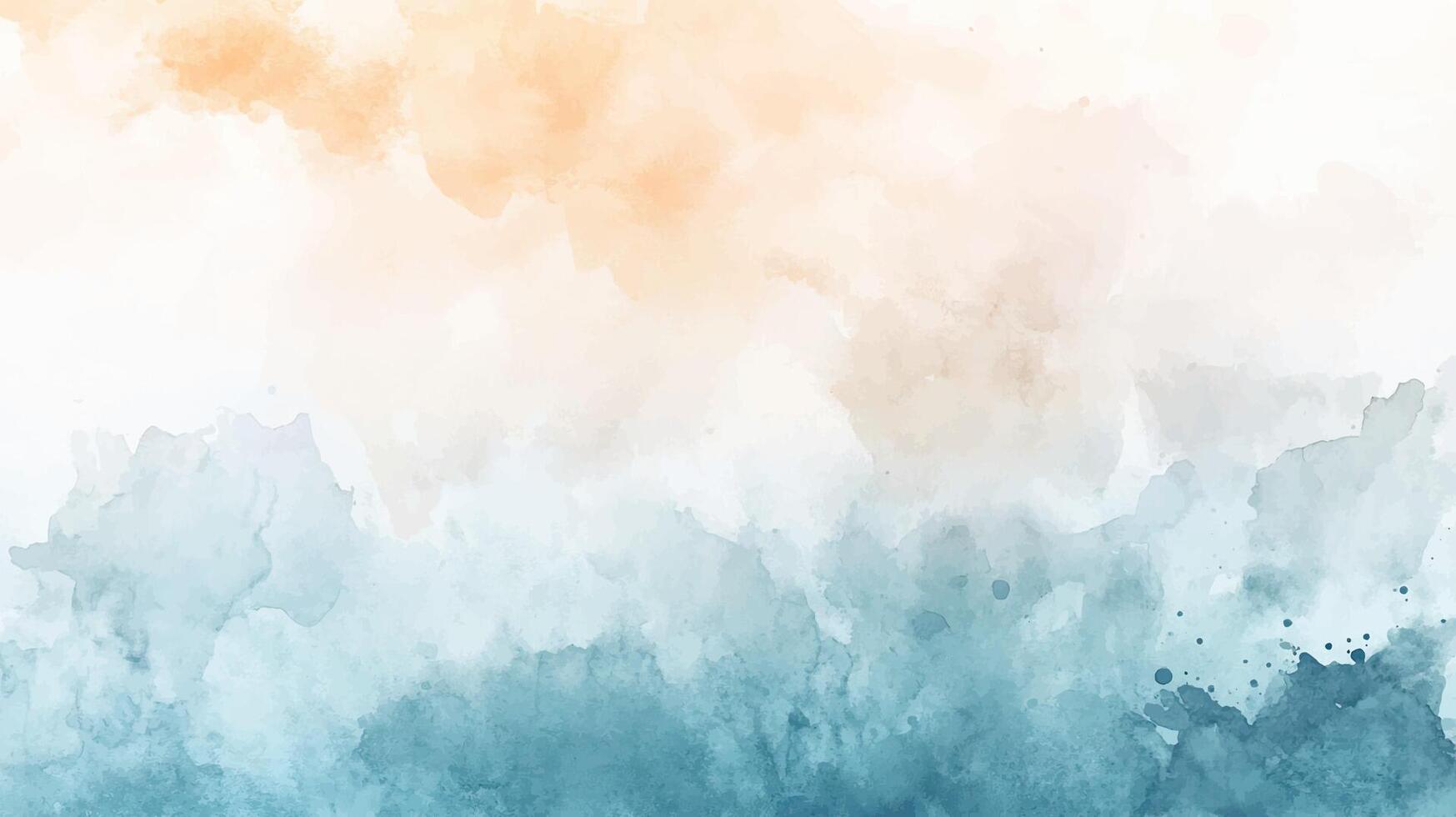 Abstract horizontal watercolor space for text background. Hand drawn texture. Brush stroked painting pastel color watercolour vector