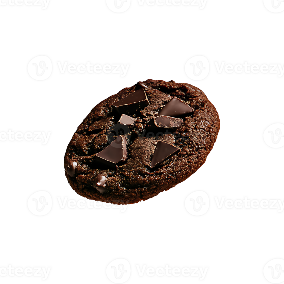 Chocolate cake isolated on a transparent background png