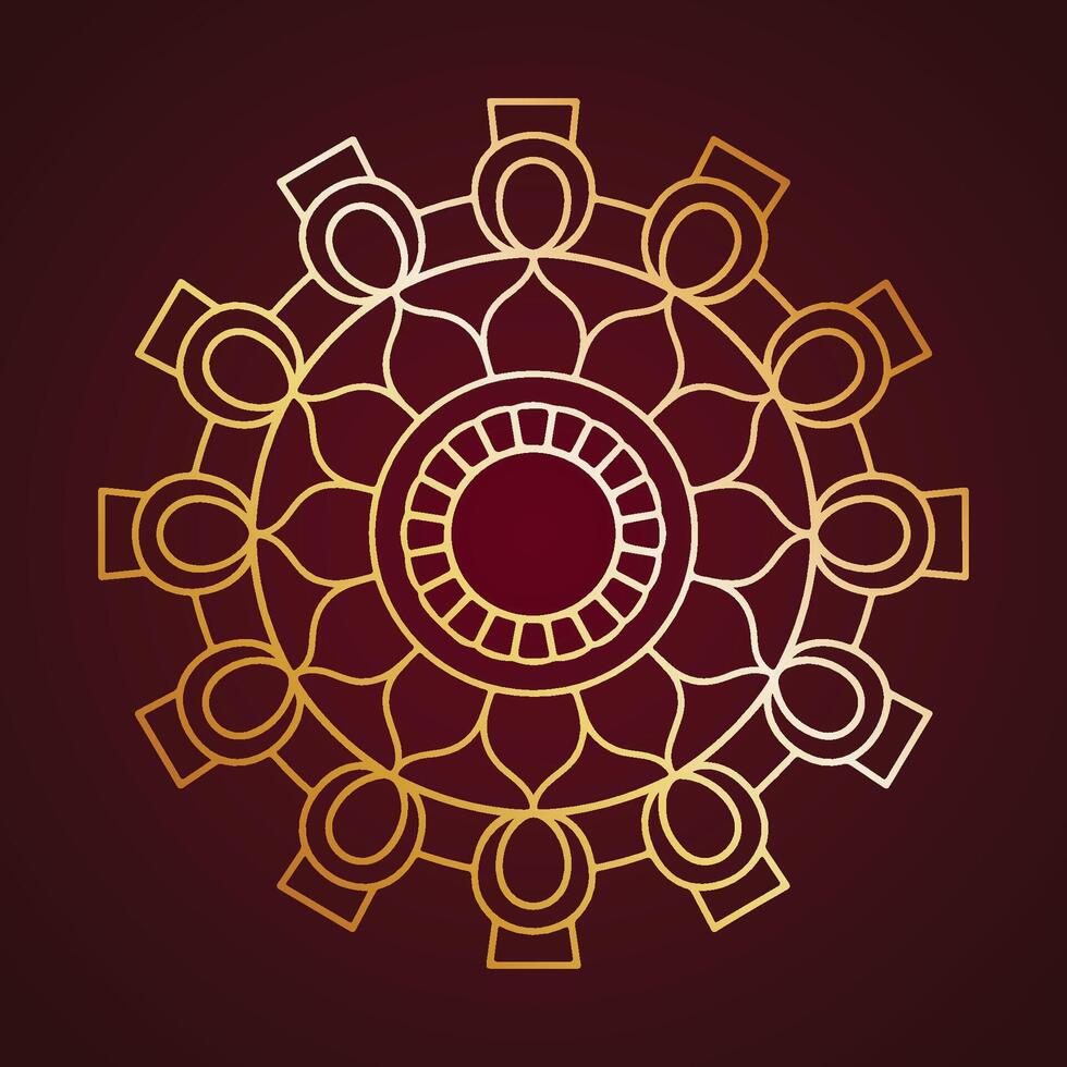 Glorious gold mandala with fine decorative accents vector