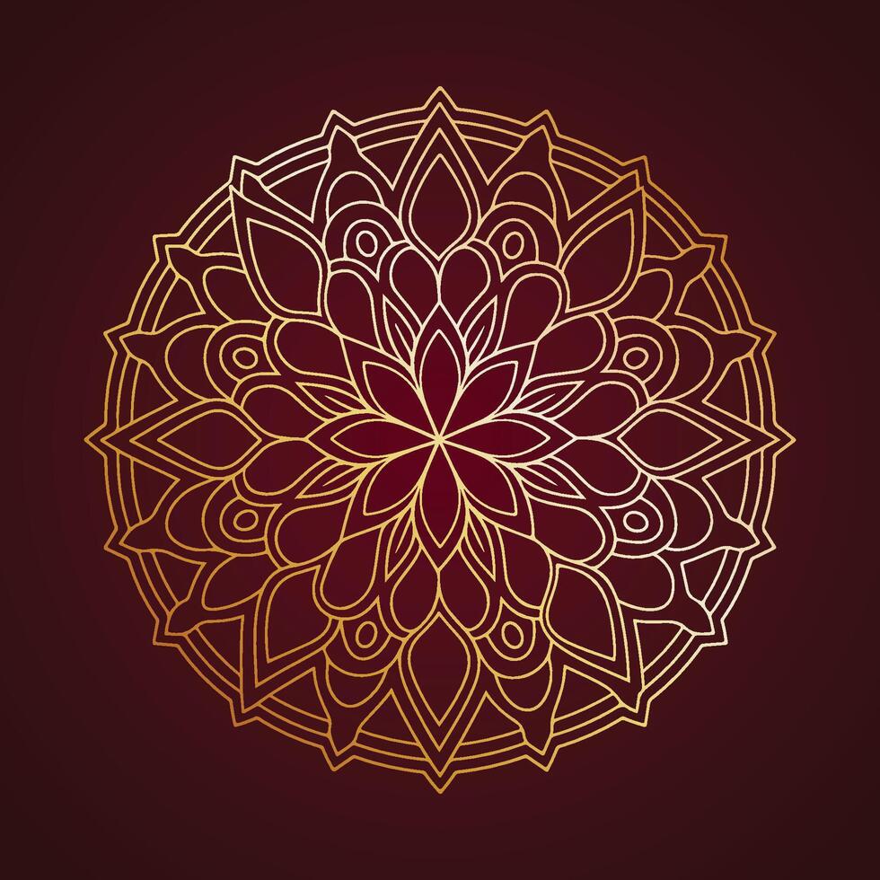 Ornate gold mandala with an exquisite decorative flair vector