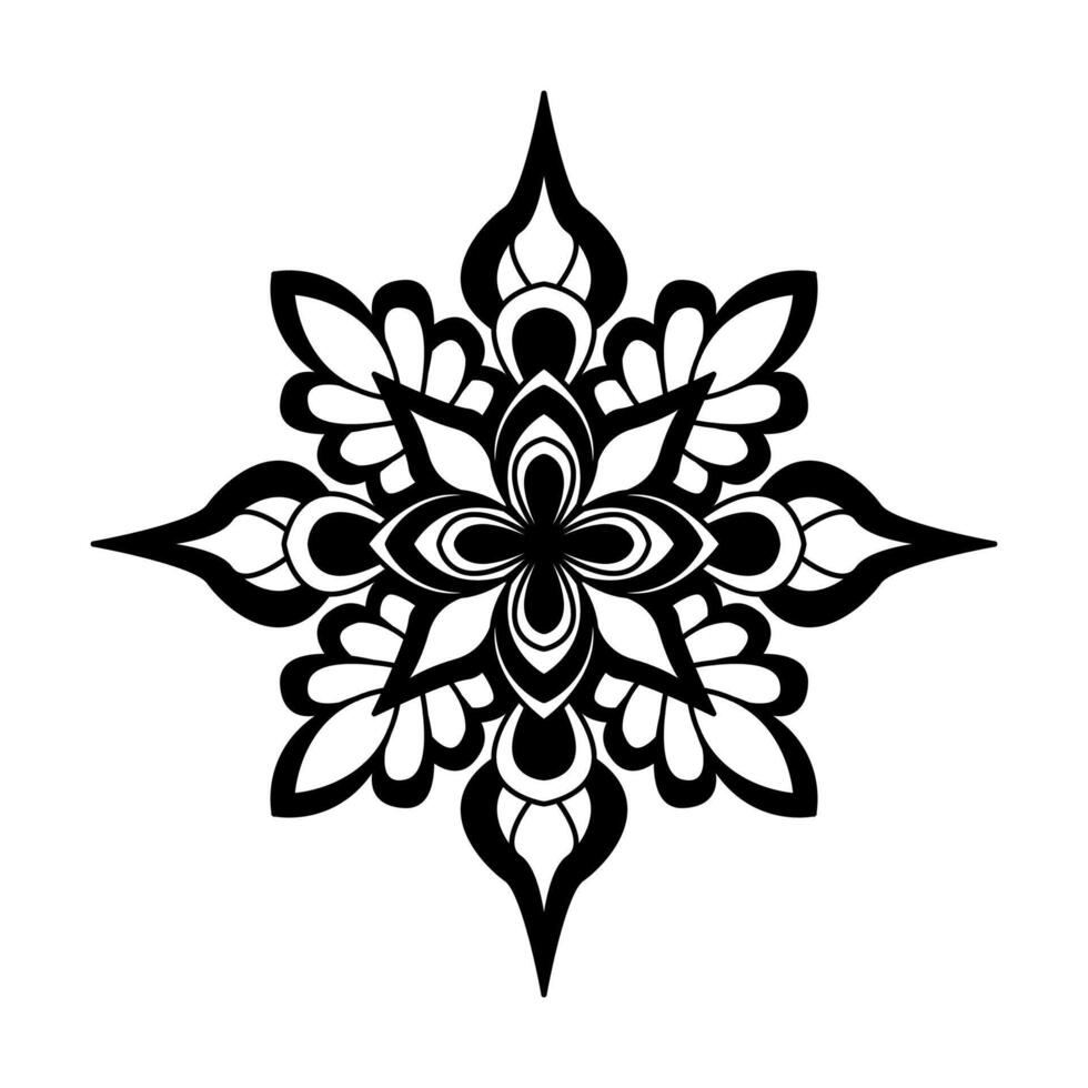 Whimsical Waves Adult mandala coloring book page vector