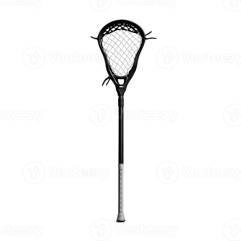 Black lacrosse stick on a transparent background symbolizing sports and team competition png