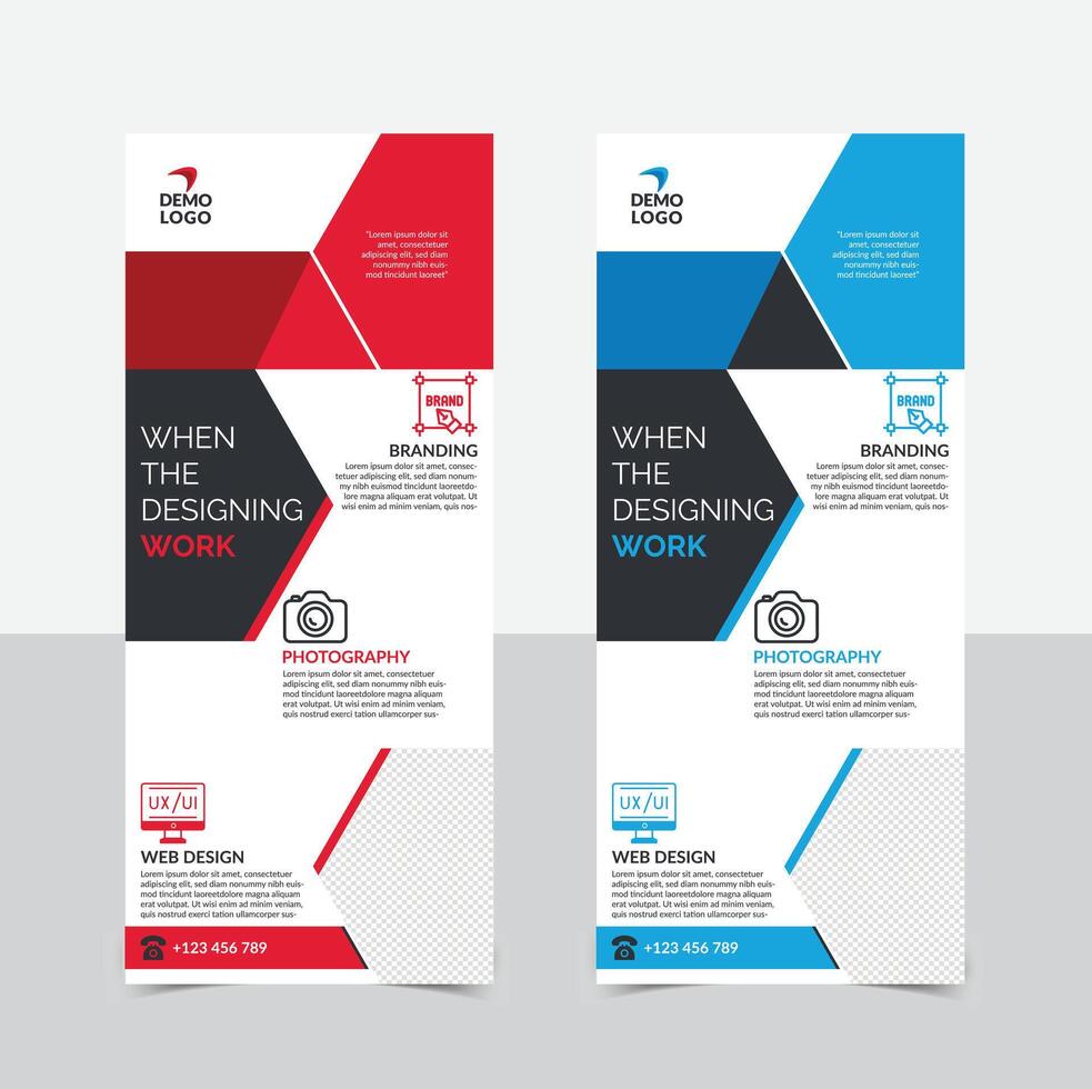 Rollup Banner X Banner Design vector