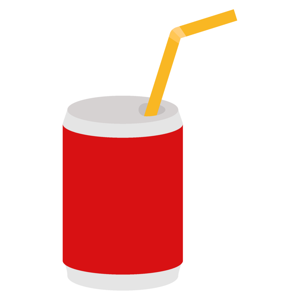 cola drink can with straw png