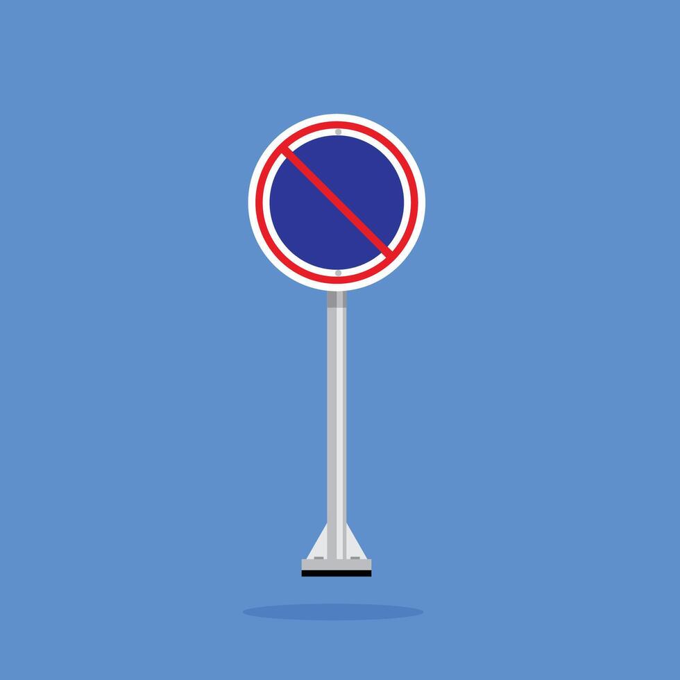 Road sign icon, No Waiting. suitable for poster use and web icons vector