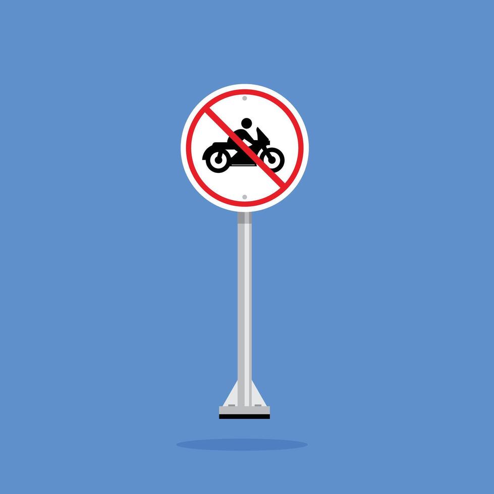 Road sign icon, No Motorbike Passing. suitable for poster use and web icons vector
