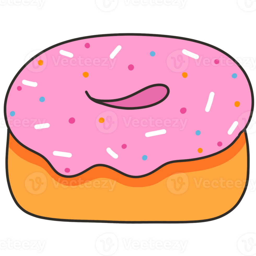 strawberry sprinkles donut png