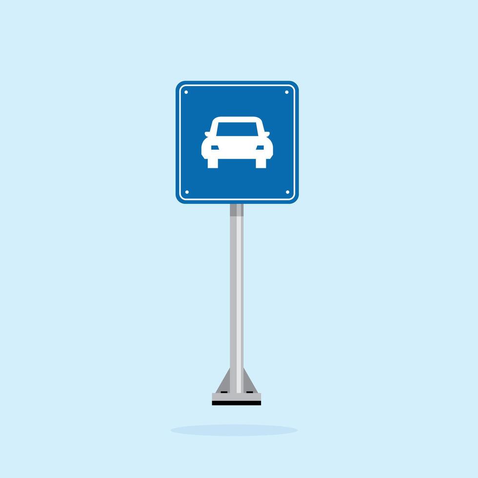 road sign icon, Begin of Expressway traffic on blue checkered board. suitable for poster use and web icon vector
