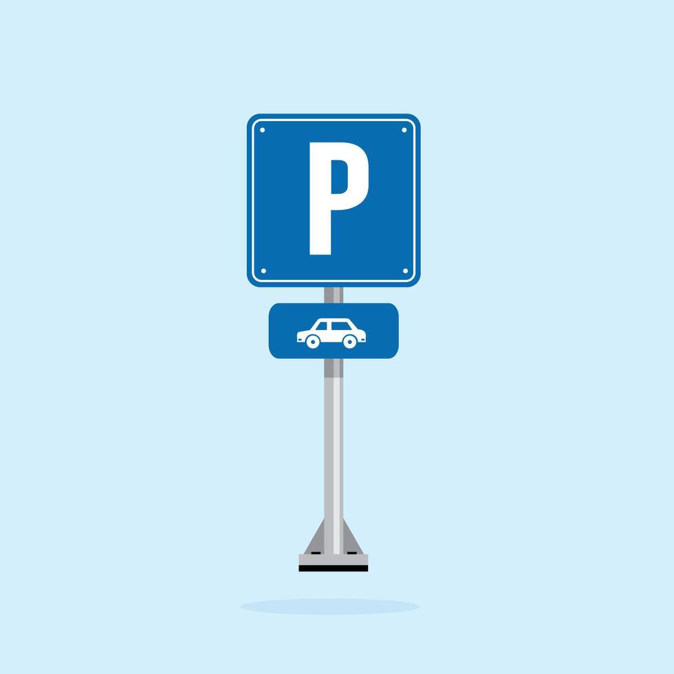 road sign icon, car parking place. suitable for poster use and web icon vector