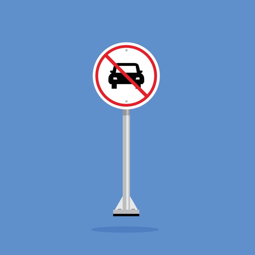 road sign icon, car no parking allowed. suitable for poster and web icon use vector