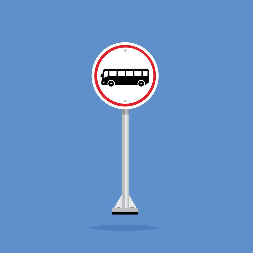 road sign icon, bus no parking allowed. suitable for poster and web icon use vector