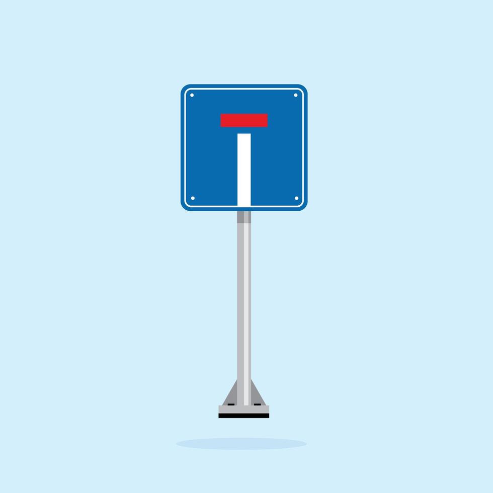 road sign icon, Road Road ends traffic on blue checkered board. suitable for poster use and web icon vector