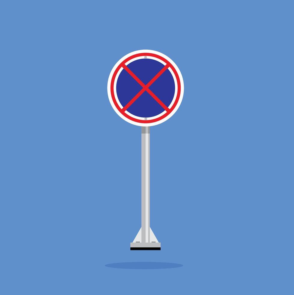 Road sign icon, No Stopping. suitable for poster use and web icons vector
