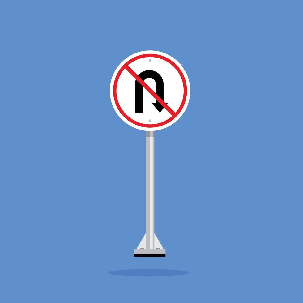 road sign icon, no turning back. suitable for poster use and web icon vector