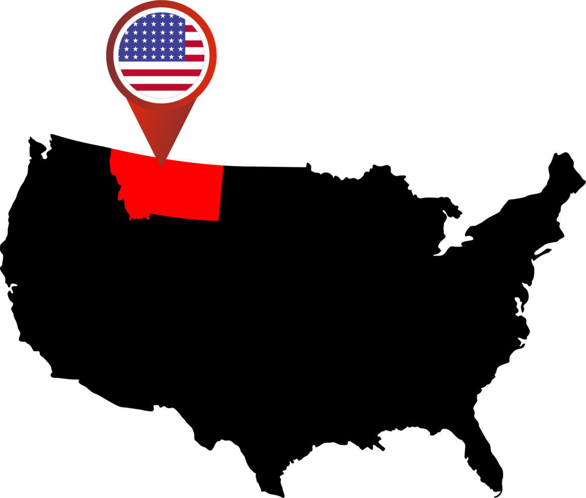 Montana pin map location png