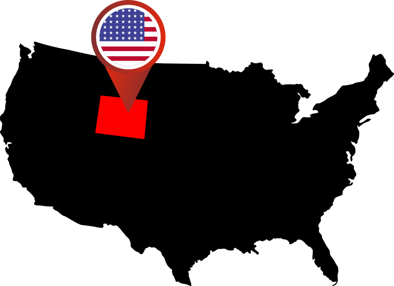Wyoming pin map location png