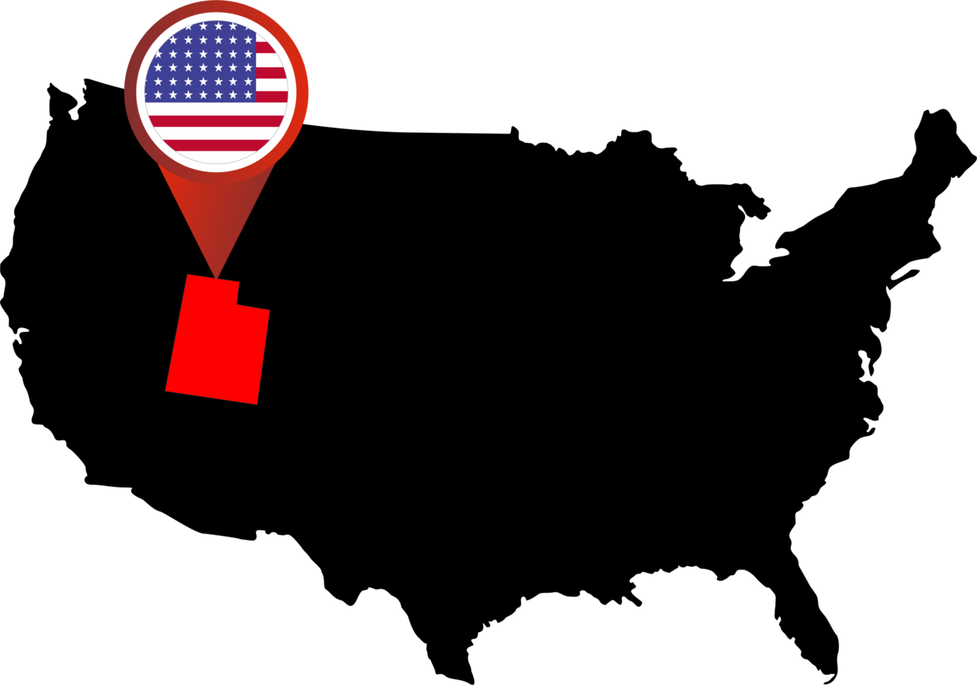 Utah pin map location png