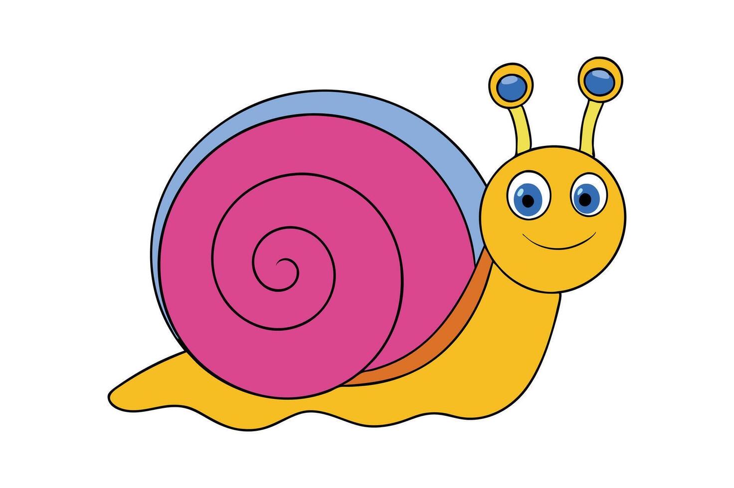 Adorable Snail in a Whimsical World vector