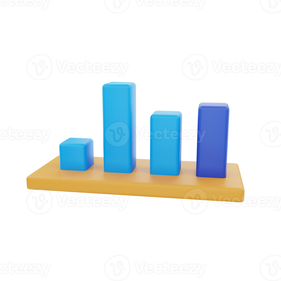 3D Rendering Chart Icon Object png