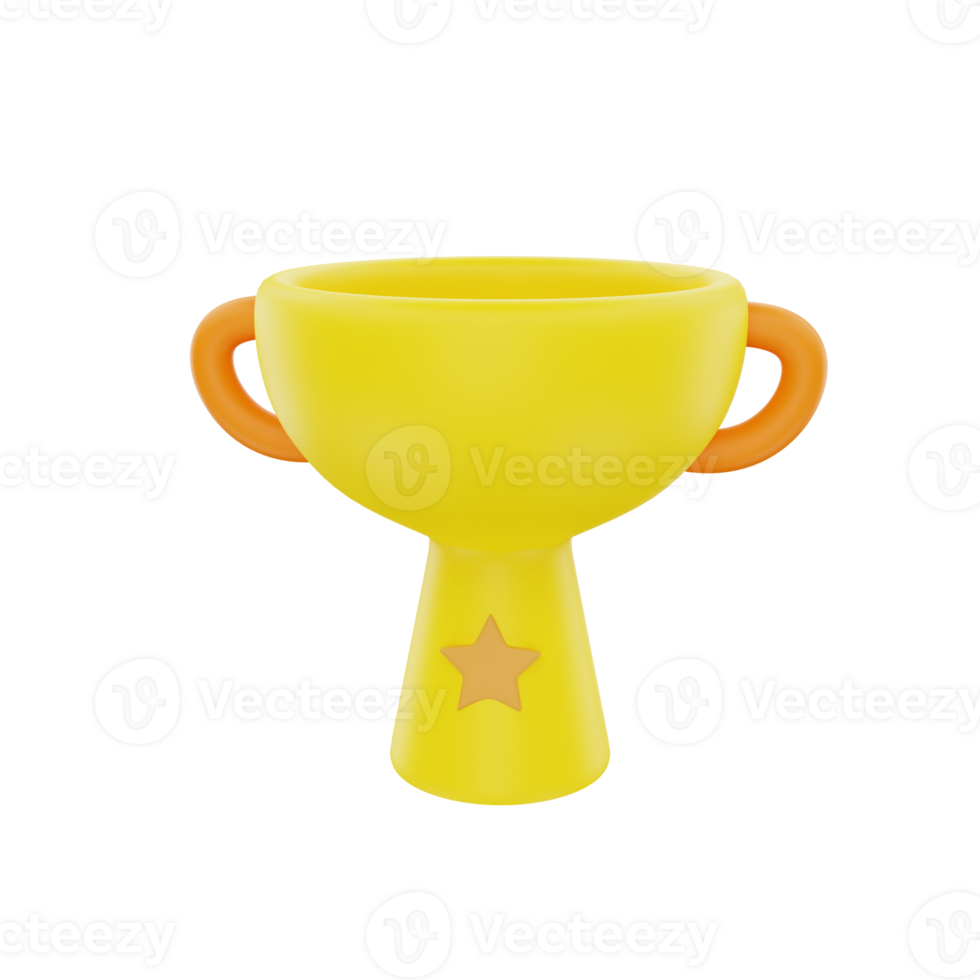 3D Rendering Thropy Icon Object png