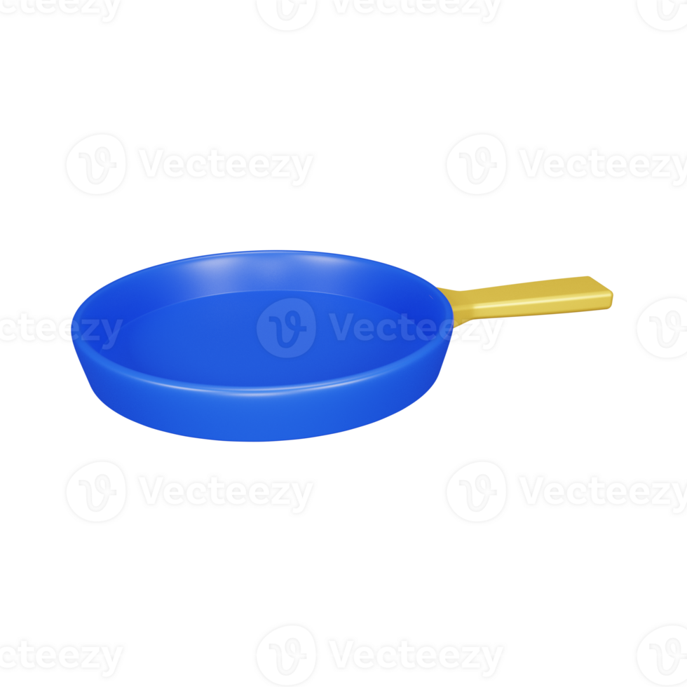 3D Rendering Frying Pan Icon Object png