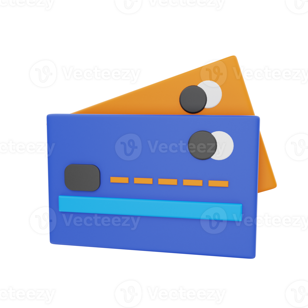3D Rendering Debit Card Icon Object png