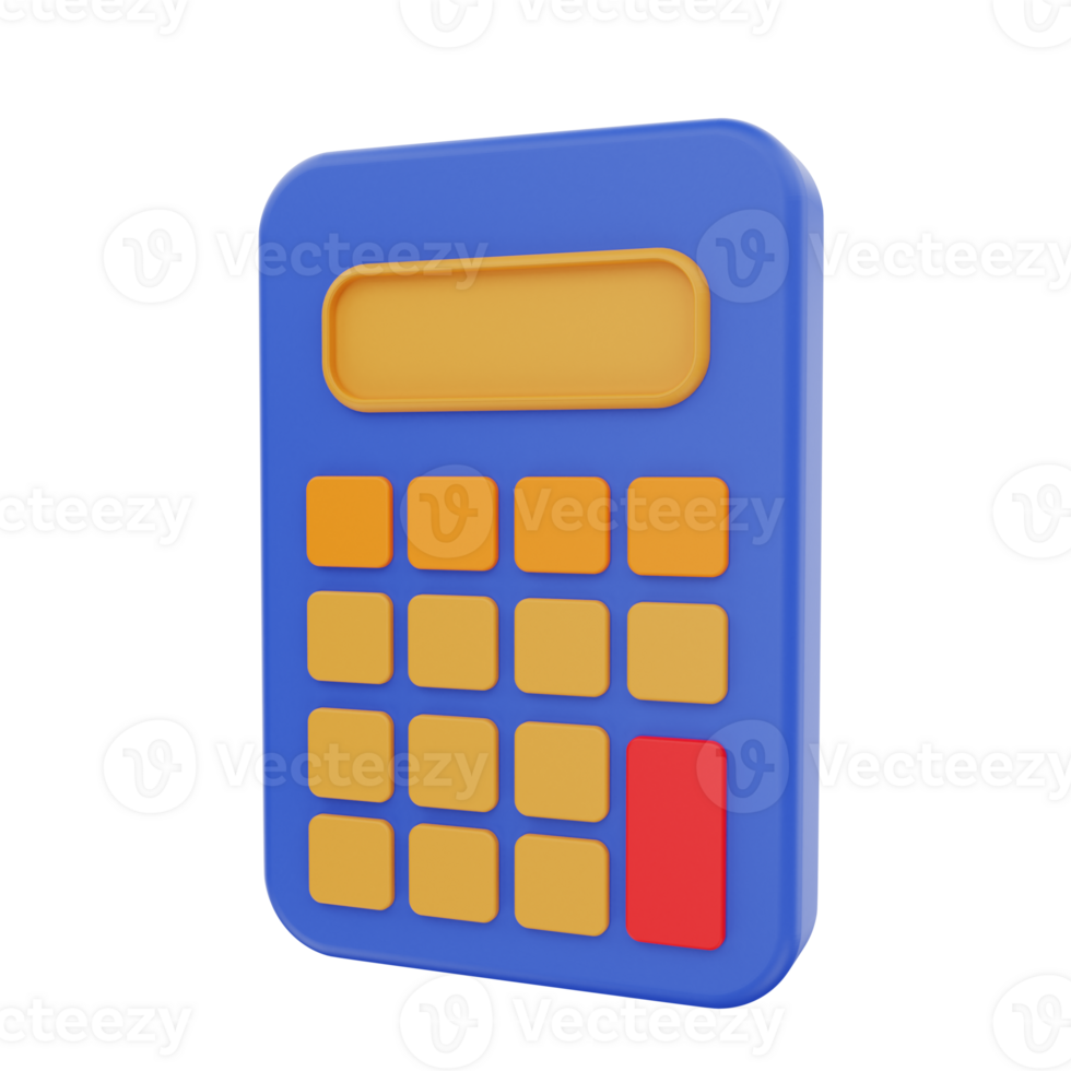 3D Rendering Calculator Icon Object png