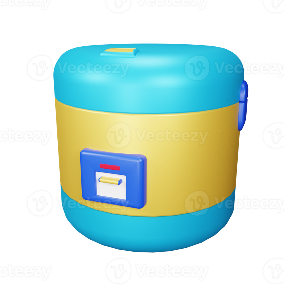 3D Rendering Rice Cooker Icon Object png