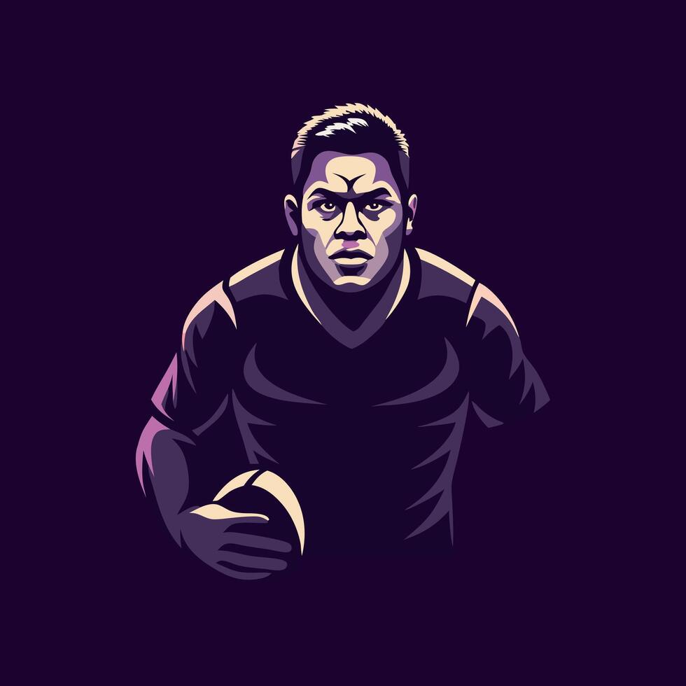 A flat style illustration of sport player vector