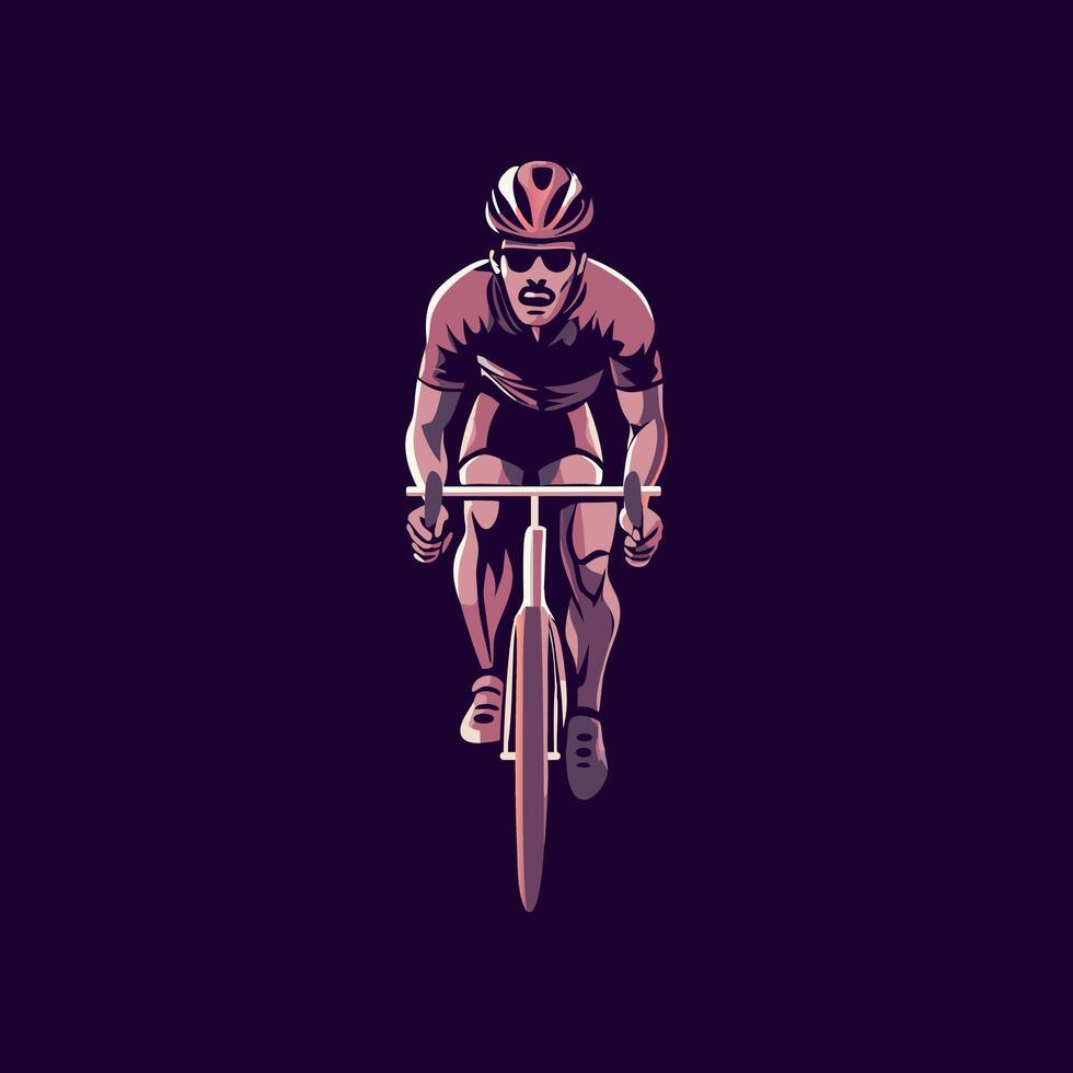 Bicycle race illustration in flat style vector