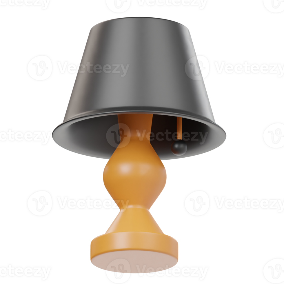 Sleeping black lamp icon 3d render illustration png