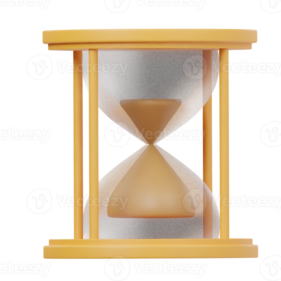 Sand clock icon render illustration png
